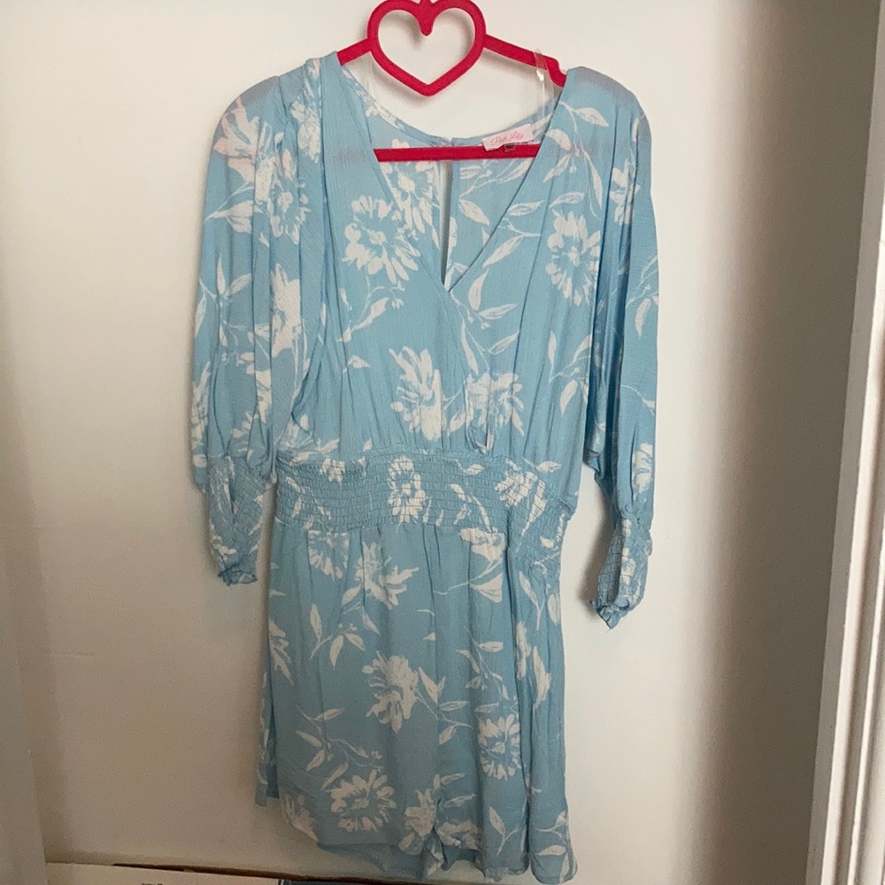 Adorable Blue Floral Romper